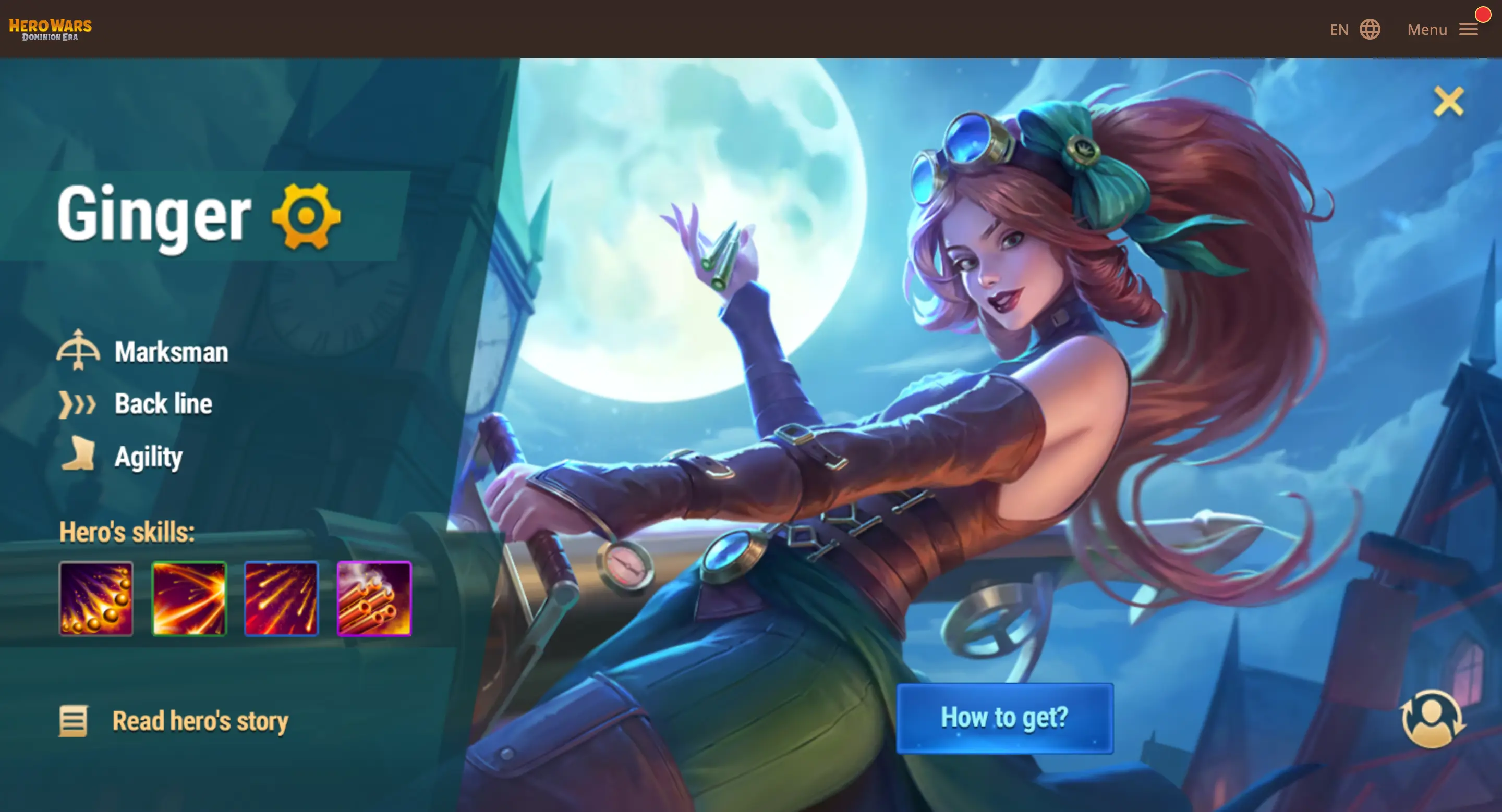 Epic Hero Ginger from Hero Wars