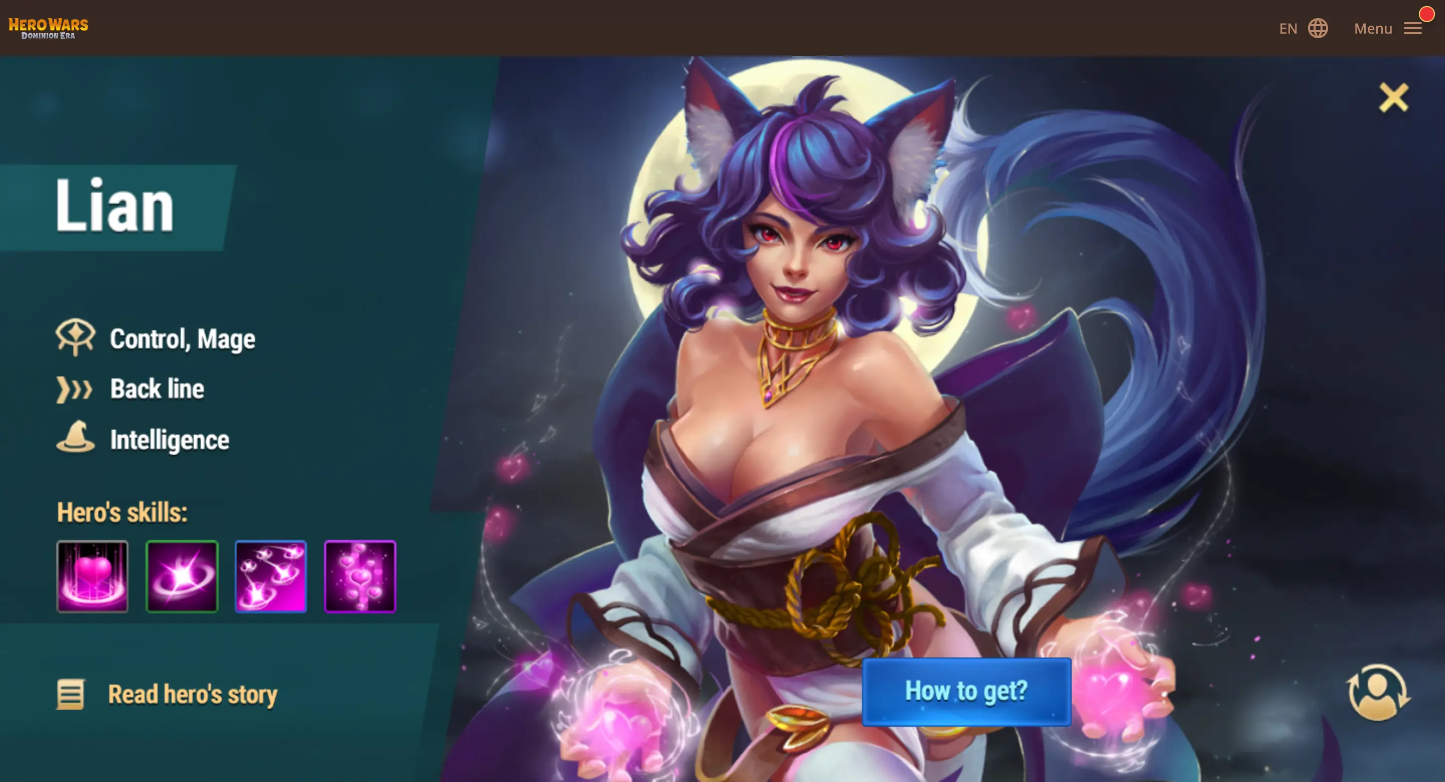 Epic Hero Lian from Hero Wars