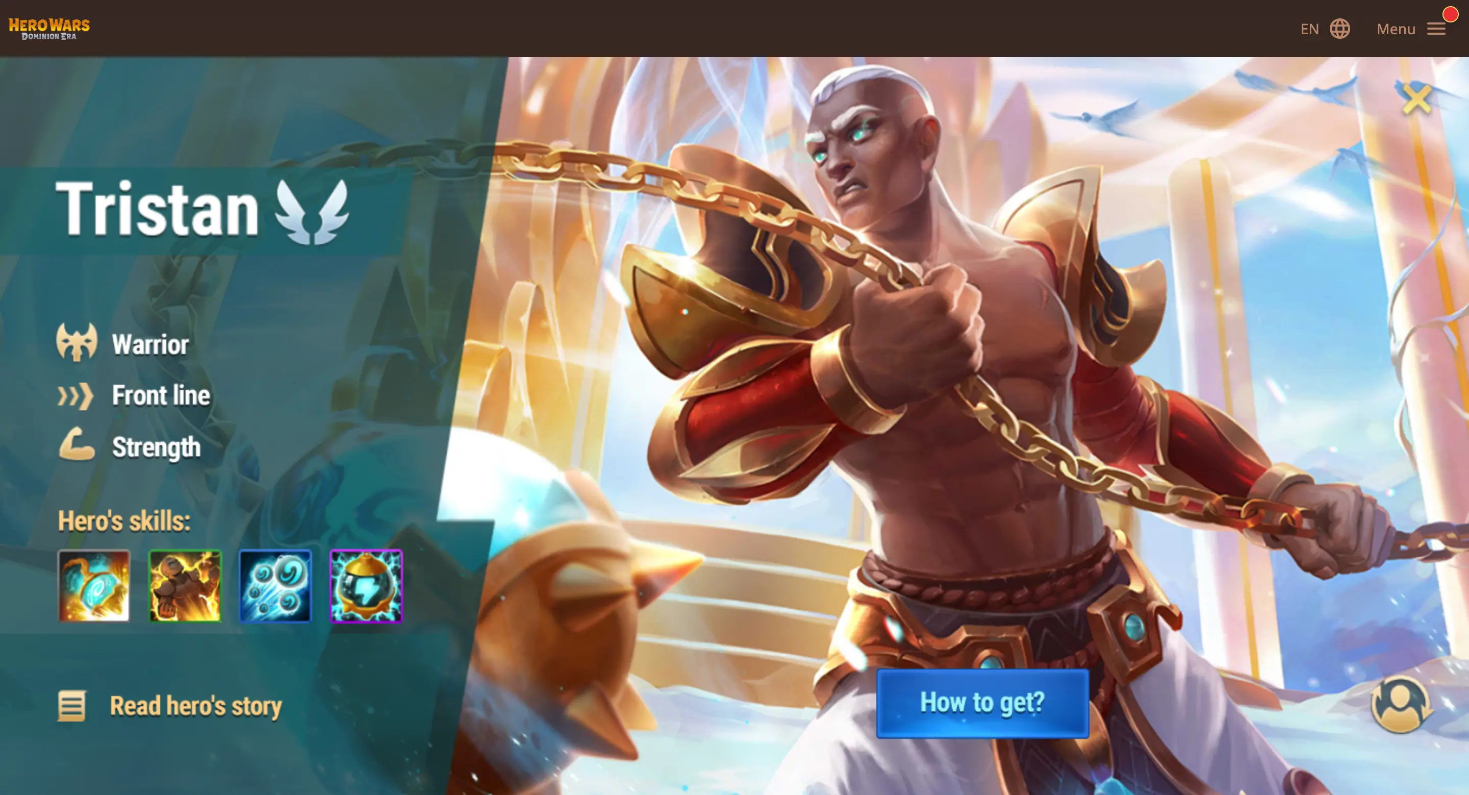 Epic Hero Tristan from Hero Wars